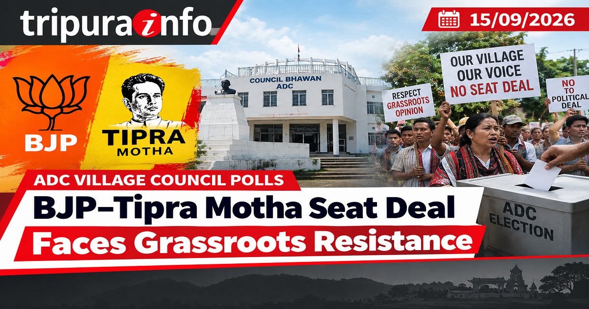 ADC Village Council Polls : BJP–Tipra Motha Seat Deal Faces Grassroots Resistance