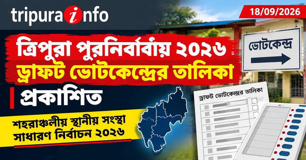 Draft polling stations released for Tripura Urban Local Bodies general election 2026