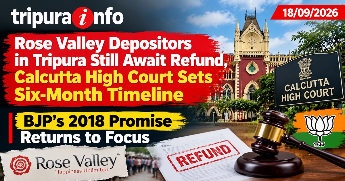 Rose Valley Depositors in Tripura Still Await Refund, Calcutta High Court Sets Six-Month Timeline,  BJP’s 2018 Promise Returns to Focus