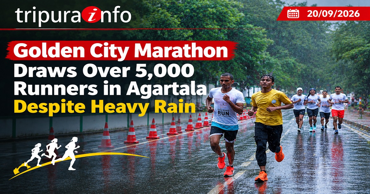 Golden City Marathon Draws Over 5,000 Runners in Agartala Despite Heavy Rain