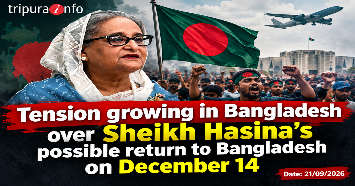 Tension growing in Bangladesh over Sheikh Hasina’s possible return to Bangladesh on December 14
