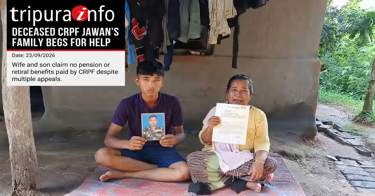 Deceased CRPF jawan’s wife begs for help, no pension any other retiral benefit paid by CRPF
