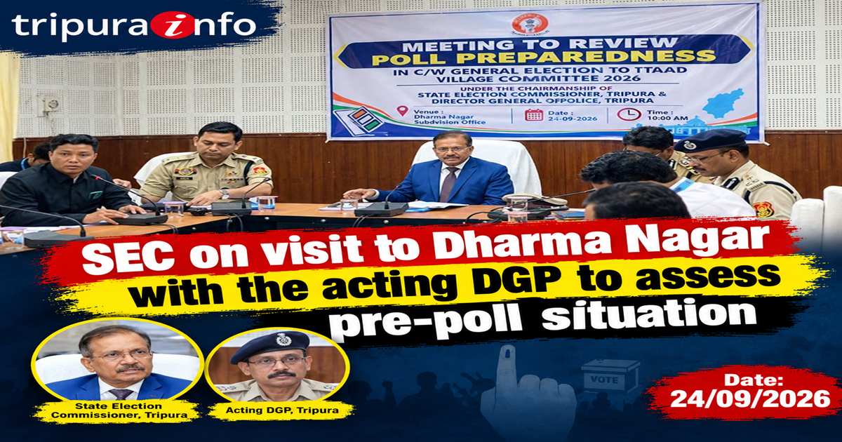 SEC on visit to Dharma Nagar with the acting DGP to assess pre-poll situation