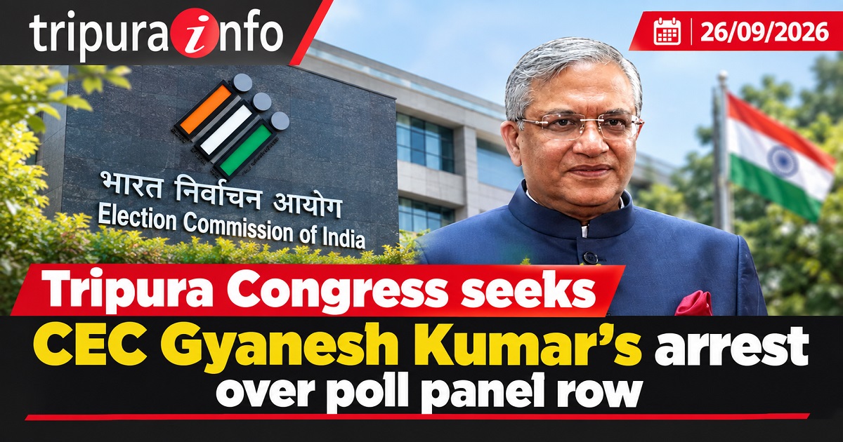 Tripura Congress seeks CEC Gyanesh Kumar’s arrest over poll panel row