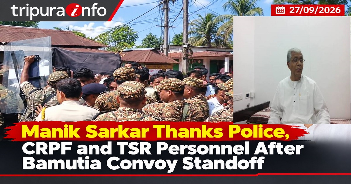 Manik Sarkar Thanks Police, CRPF and TSR Personnel After Bamutia Convoy Standoff