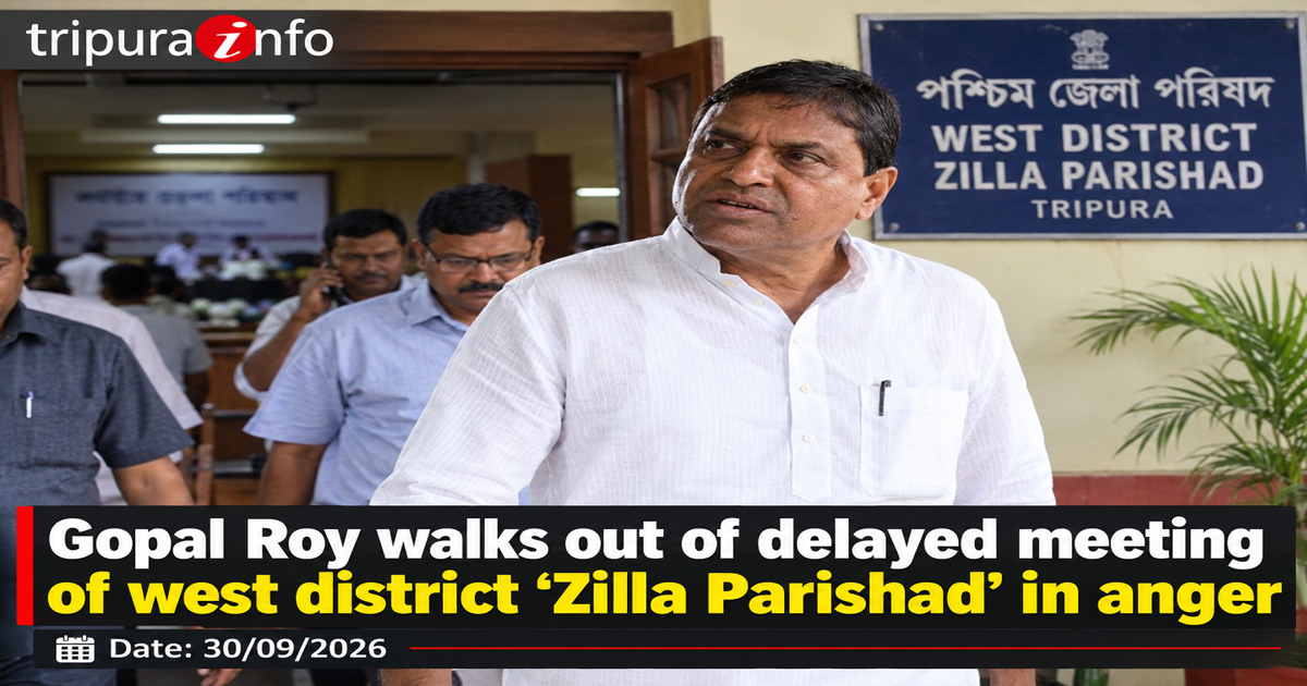 Gopal Roy walks out of delayed meeting of west district ‘Zilla Parishad’ in anger