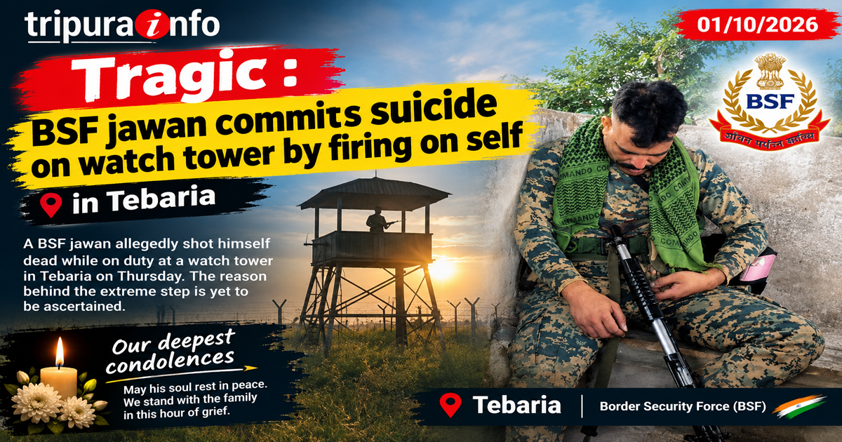 Tragic : BSF jawan commits suicide on watch tower by firing on self in Tebaria