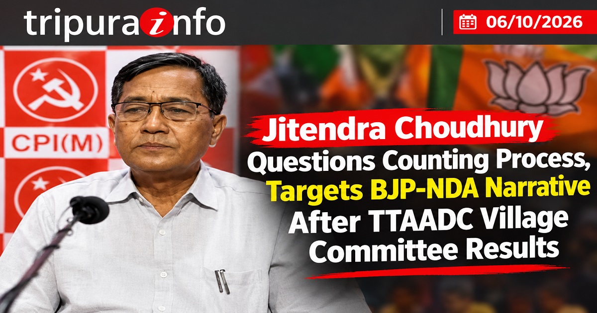 Jitendra Choudhury Questions Counting Process, Targets BJP-NDA Narrative After TTAADC Village Committee Results