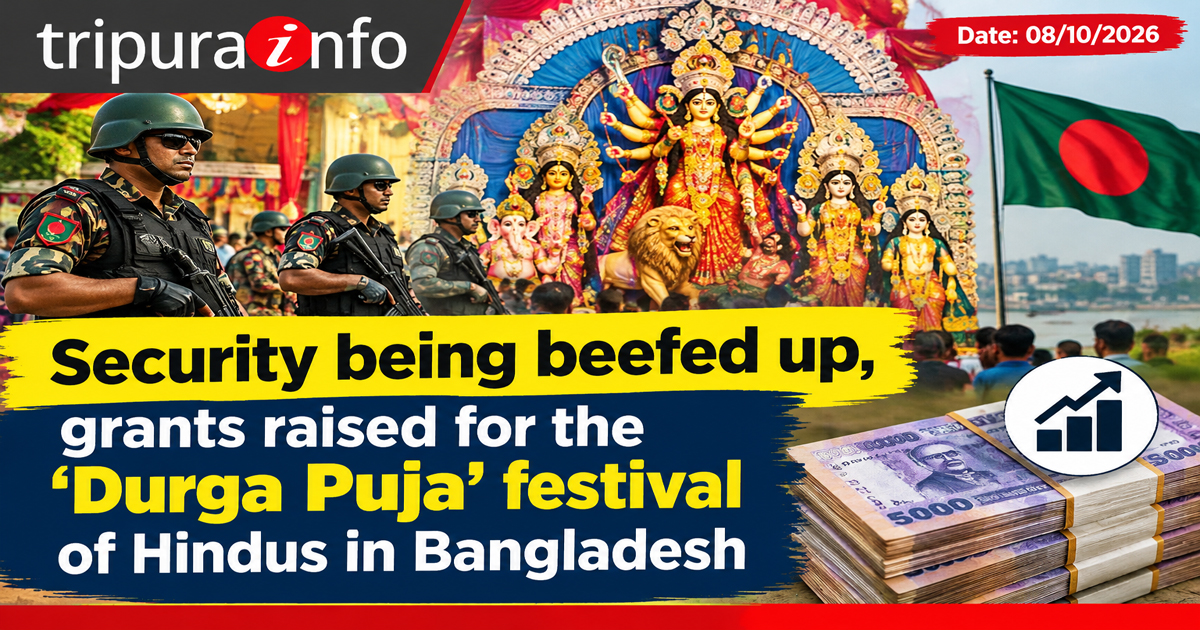 Security being beefed up, grants raised for the ‘Durga Puja’ festival of Hindus in Bangladesh