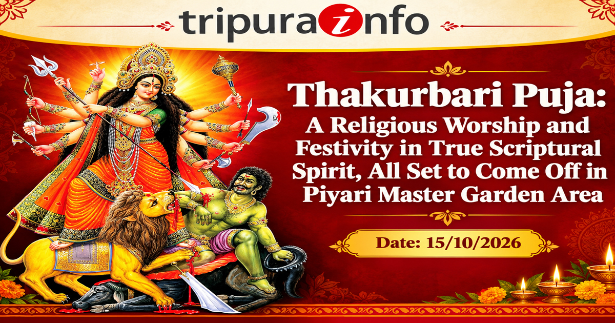 ‘Thakurbari Puja’ a religious worship and festivity in true scriptural spirit, all set to come off in Piyari Master garden area