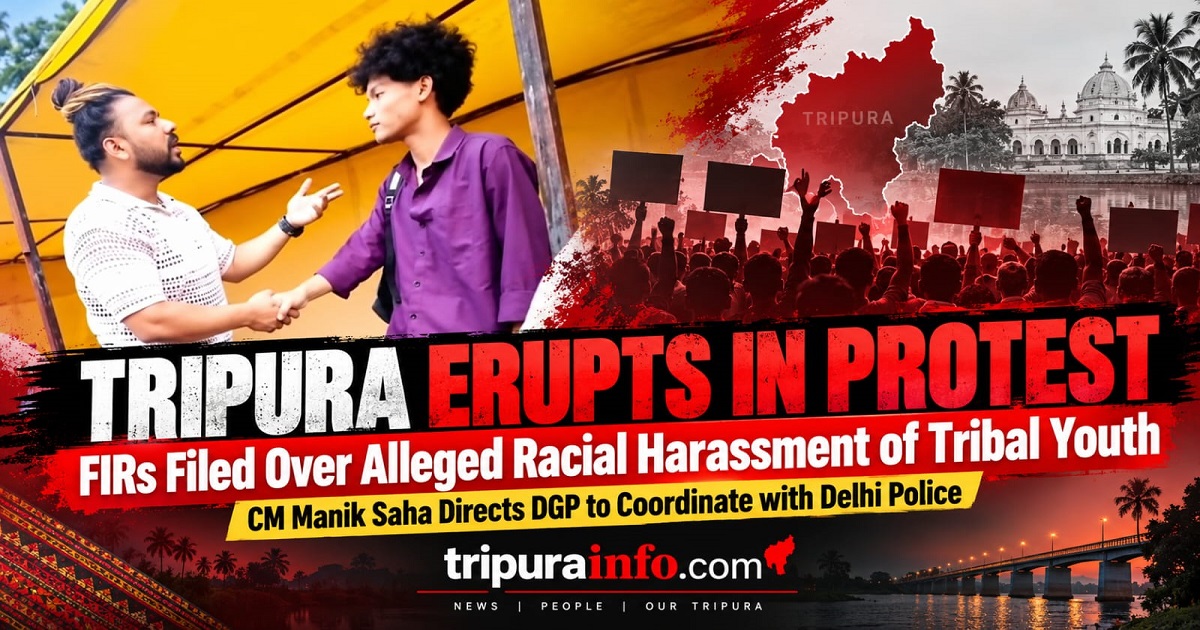Tripura Erupts in Protest Over Alleged Racial Harassment of Tribal Youth by Delhi Content Creator, FIRs Filed, Arrest Demand Grows