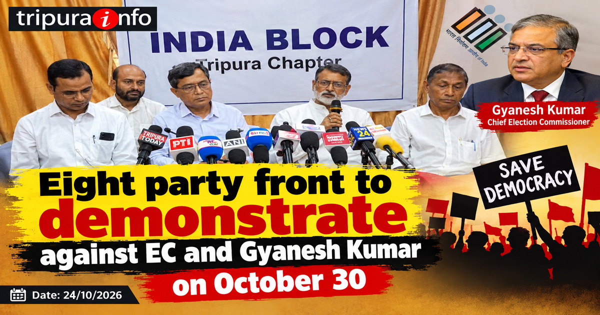 Eight party front to demonstrate against EC and Gyanesh Kumar on October 30