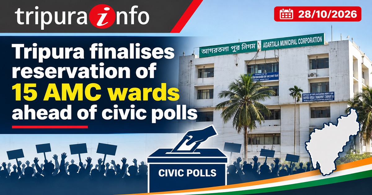 Tripura finalises reservation of 15 AMC wards ahead of civic polls